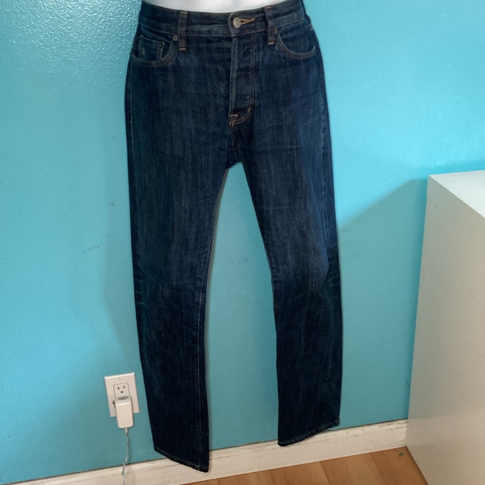 Outerknown Ambassador S.E.A Mens Jeans 31 X 32 Organic Cotton Slim Dark Denim